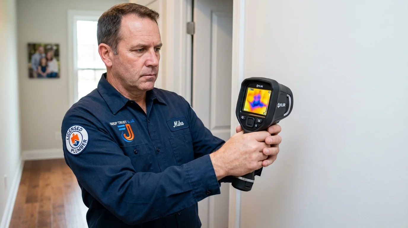 Thermal imaging leak detection by Johns Plumbing LLC in Haslett